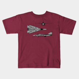 F-111 Aardvark Tri-view Kids T-Shirt